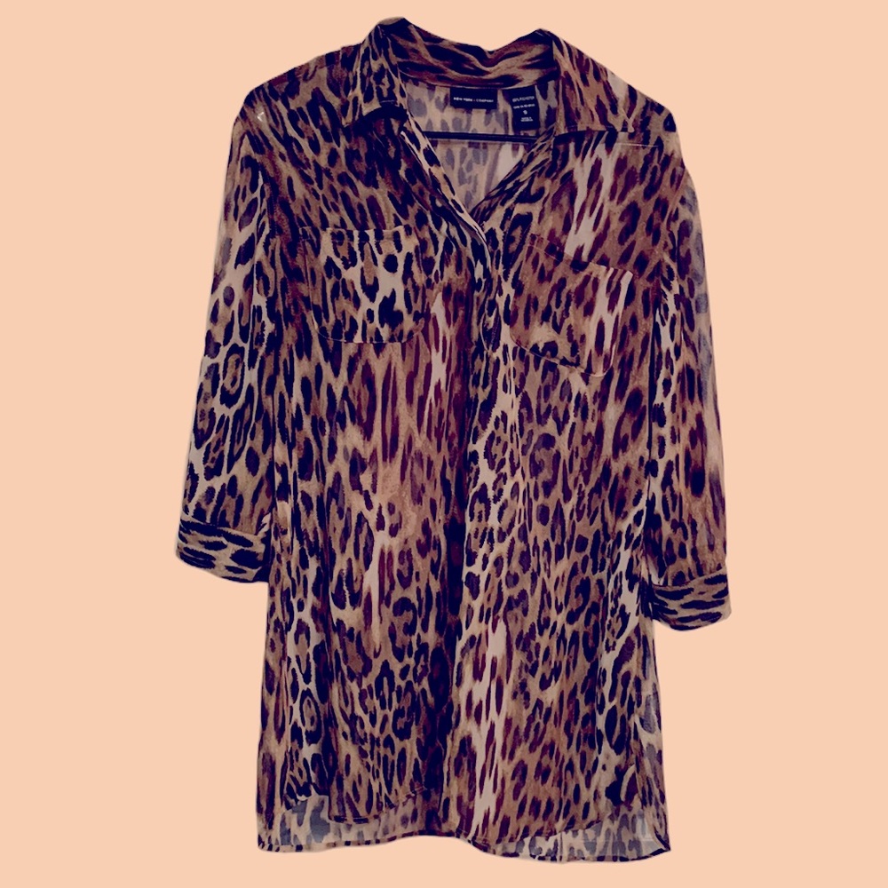 Sheer Cheetah blouse